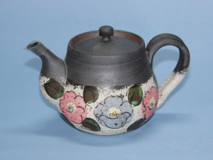 椿紋ティポット(赤)